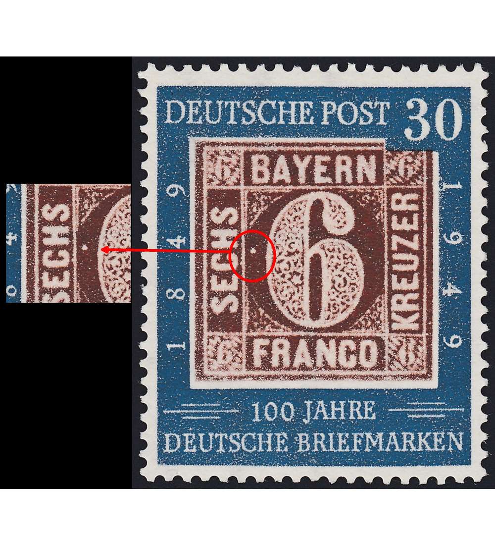 BRD Bund Nr. 115 III postfrisch ** Plattenfehler