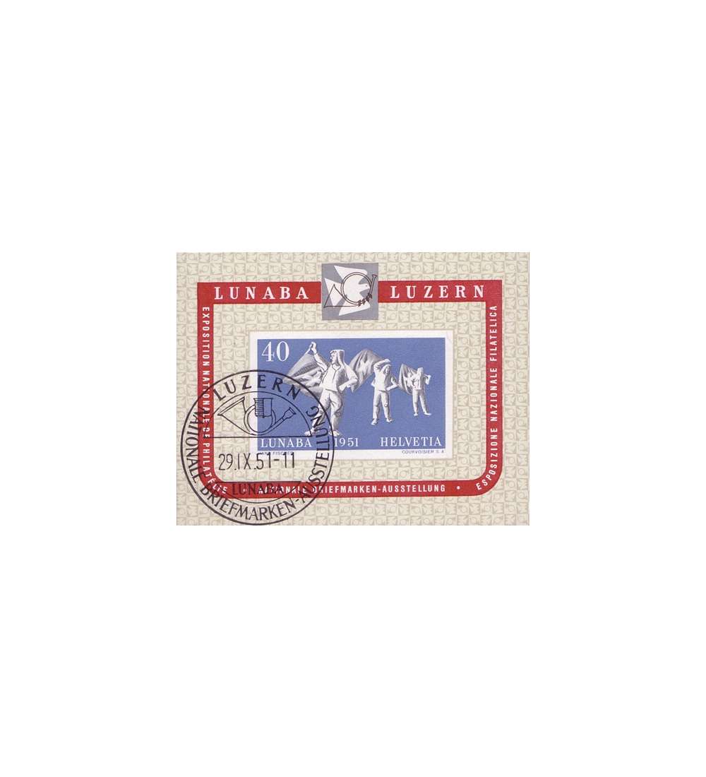Schweiz Block 14 ESST LUNABA 1951