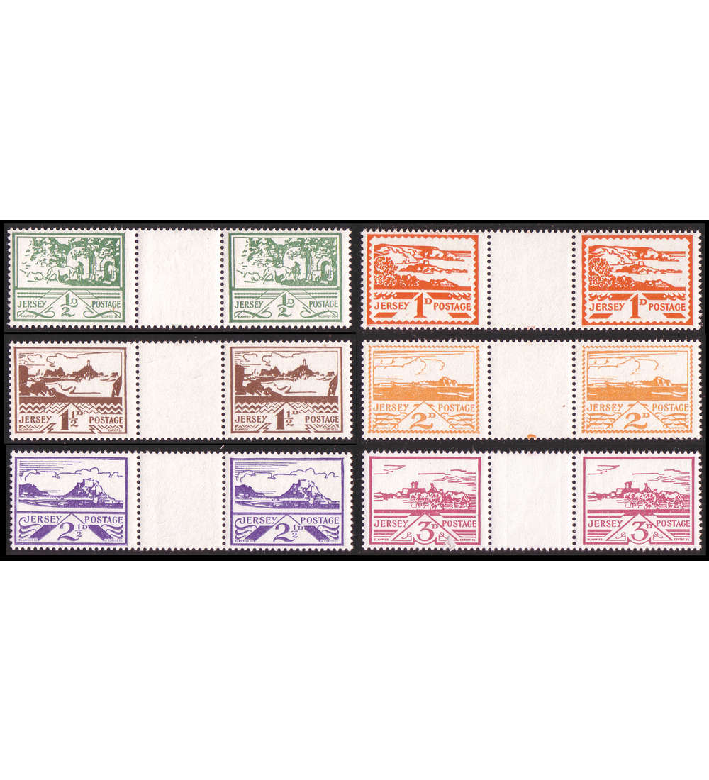 Deutsche Besetzung Jersey Nr. 3-8ZS postfrisch ** Zwischenstegpaare