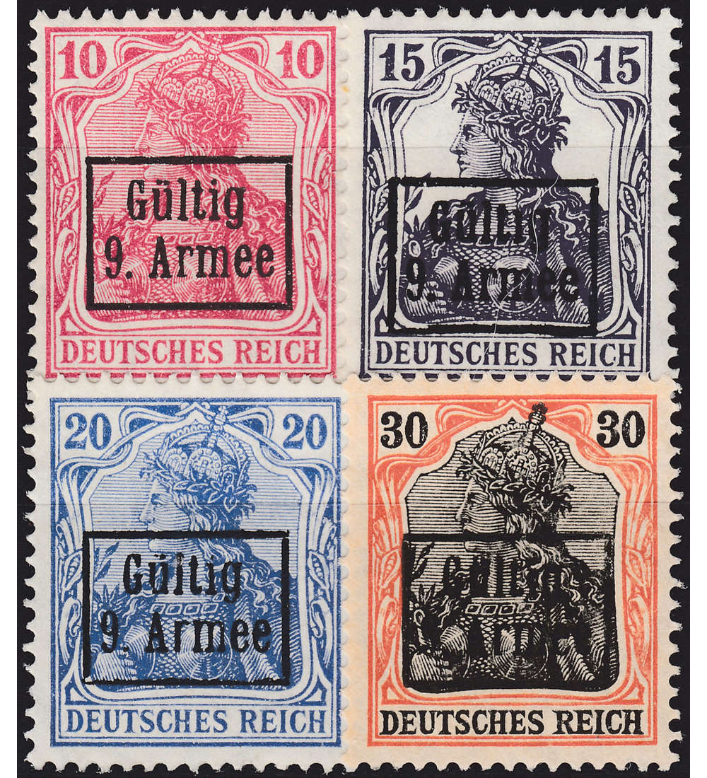 Deutsche Besetzung Rum�nien 9. Armee Nr. 1-4 ungestempelt