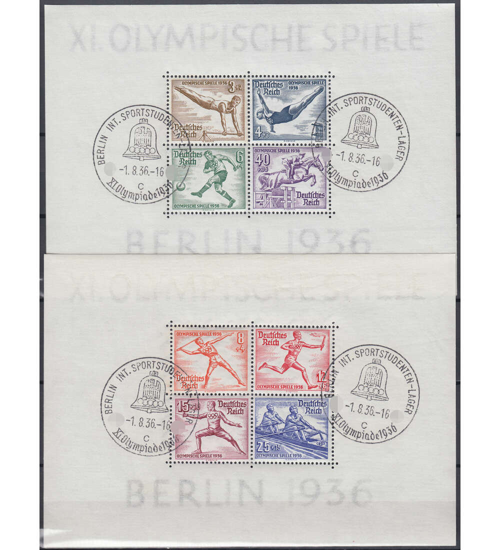 Deutsches Reich Block 5+6 mit Sonderstempel Internationales Studentenlager