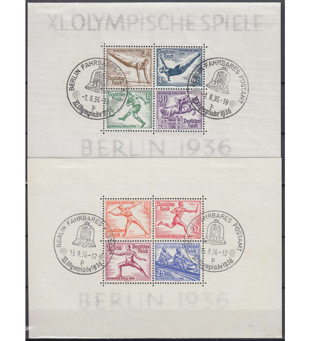 Deutsches Reich Block 5+6 mit Sonderstempel Fahrbares Postamt