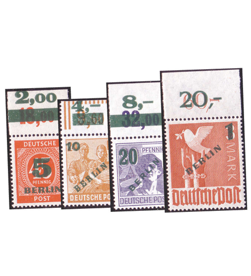 Berlin Nr. 64-67 postfrisch ** Grnaufdrucke Oberrand