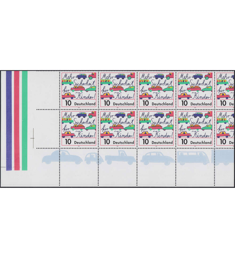 BRD Bund  Nr. 1954 postfrisch** Kleinbogen Totalverschnitt Kinder im Stra�enverkehr