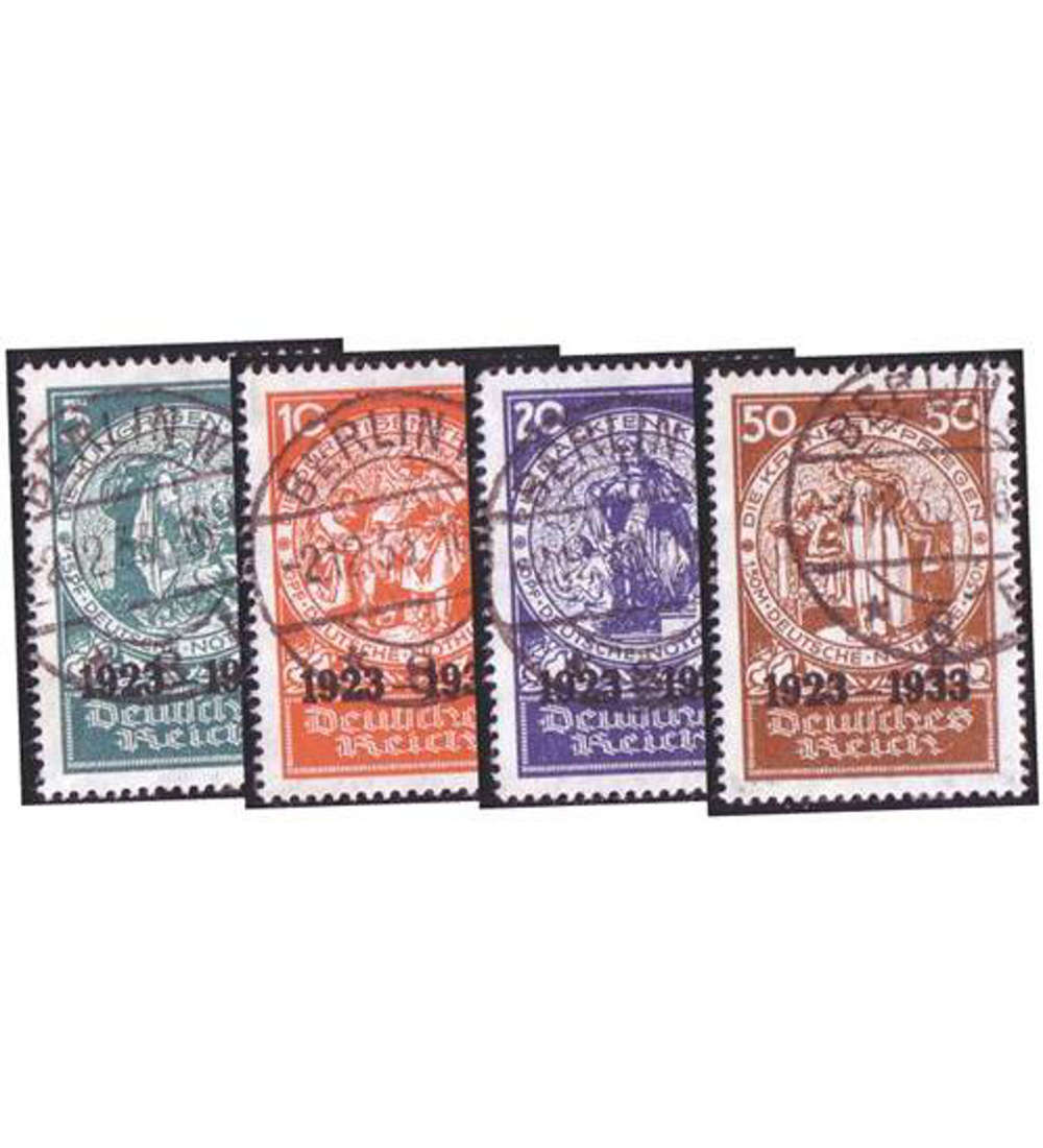 Deutsches Reich Nr. 508-511 gestempelt Nothilfe  Blockeinzelwerte