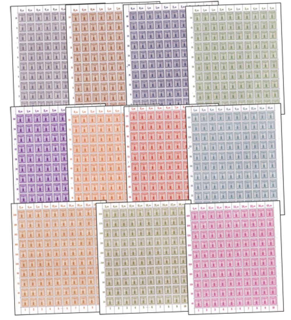 Deutsches Reich Dienstmarken Nr. 155-165 postfrisch ** Kompletter Bogensatz