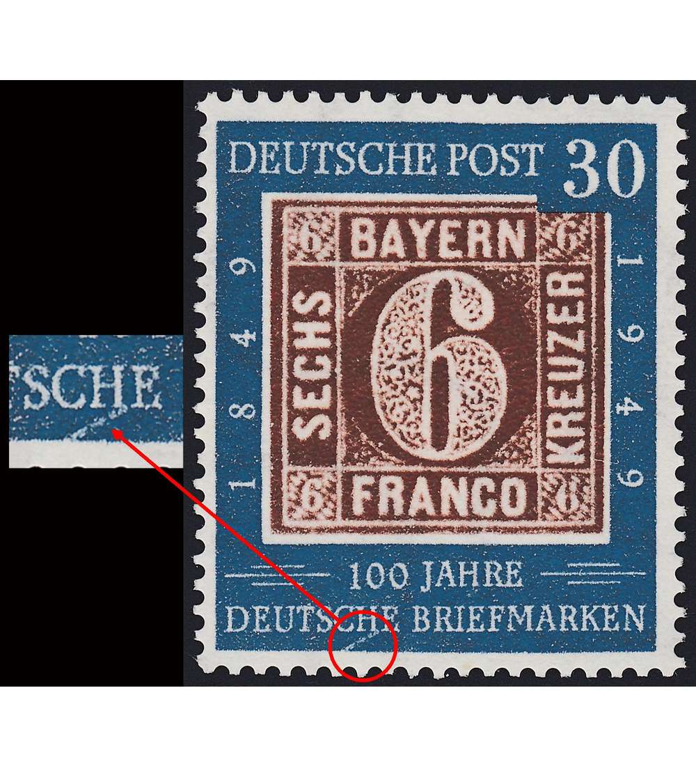 BRD Bund  Nr. 115 VI postfrisch ** Plattenfehler