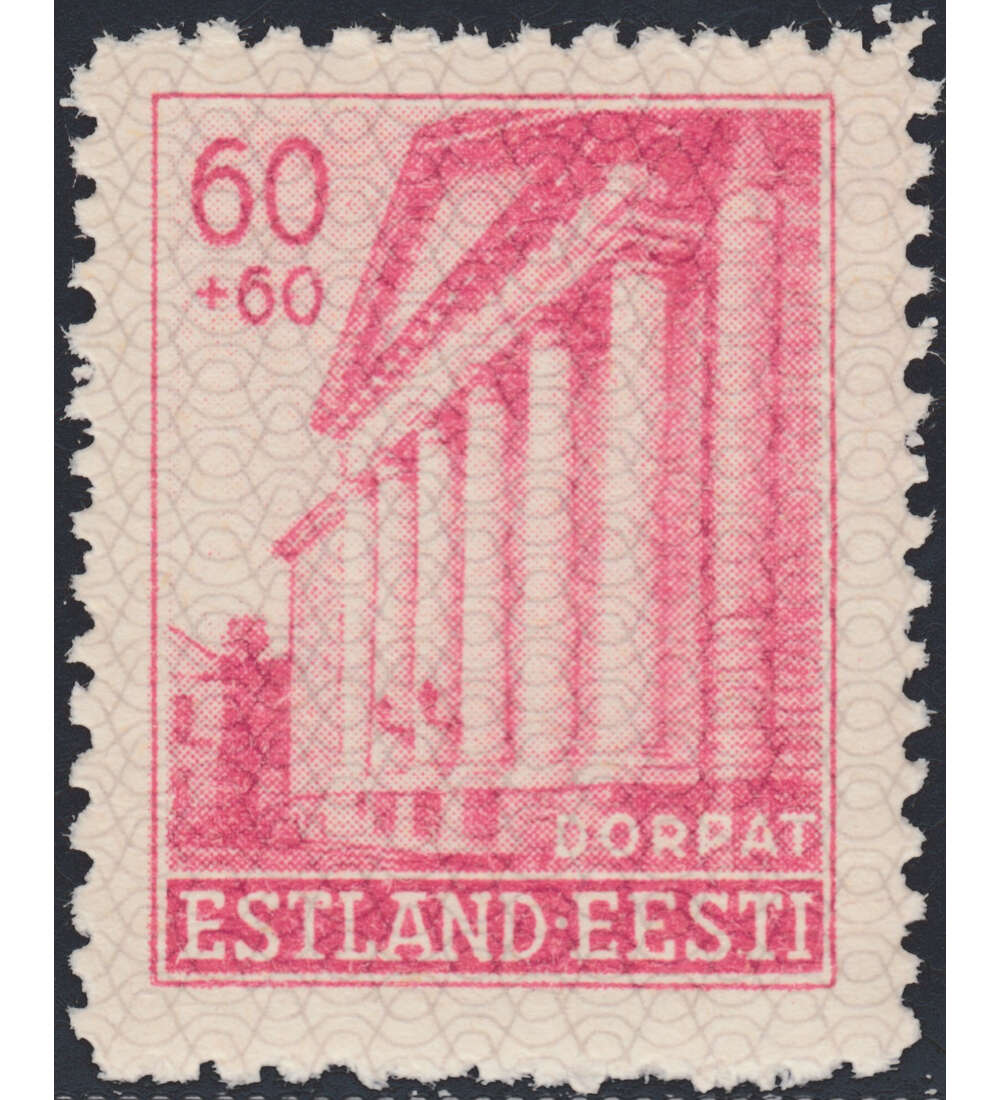 Deutsche Besetzung  Estland Nr. 6 postfrisch ** mit Netzaufdruck auf der Gummierungsseite
