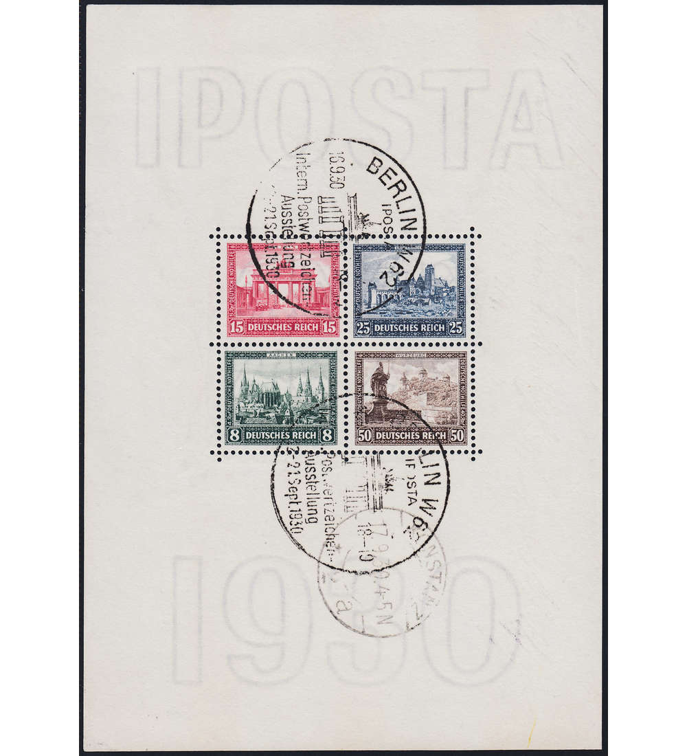 Deutsches Reich Block 1 gestempelt gepr�ft und signiert Schlegel