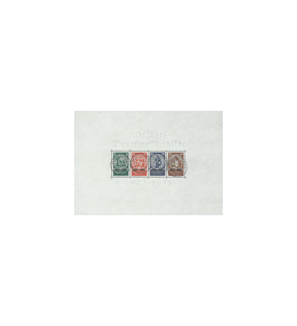 Deutsches Reich Block 2 Nothilfe gestempelt o.O.