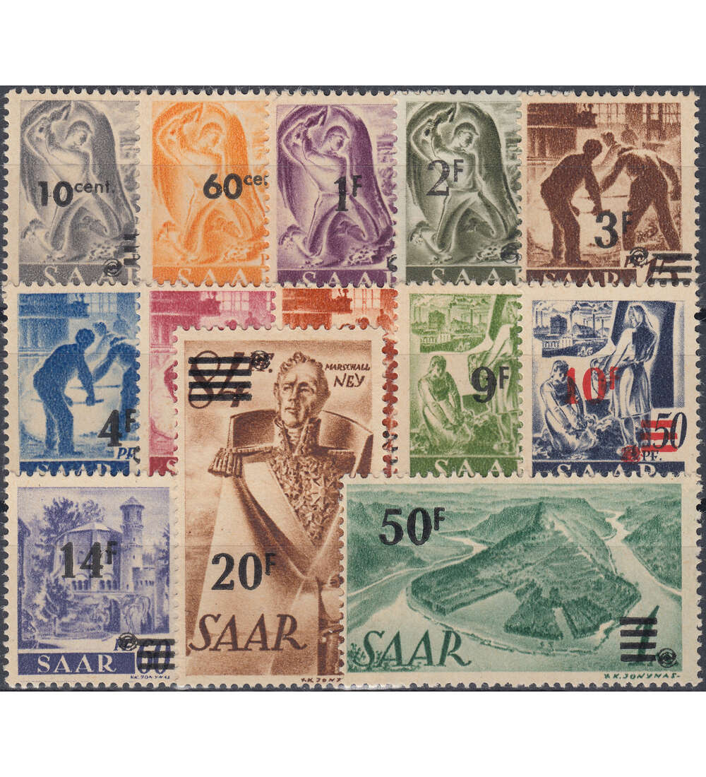 Saar Nr. 226 I-238 I postfrisch ** Urdruck geprft