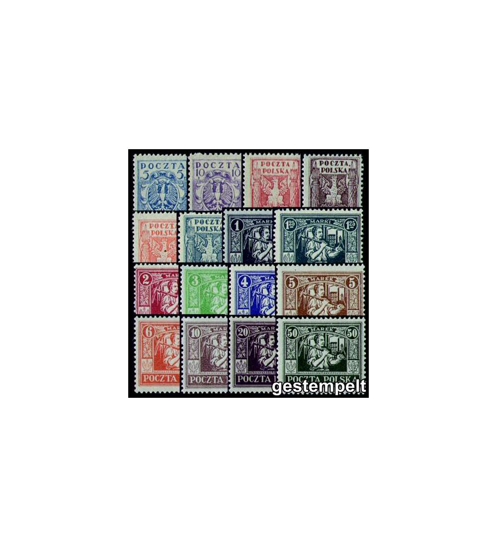 stliches Oberschlesien Nr. 1-16 gestempelt