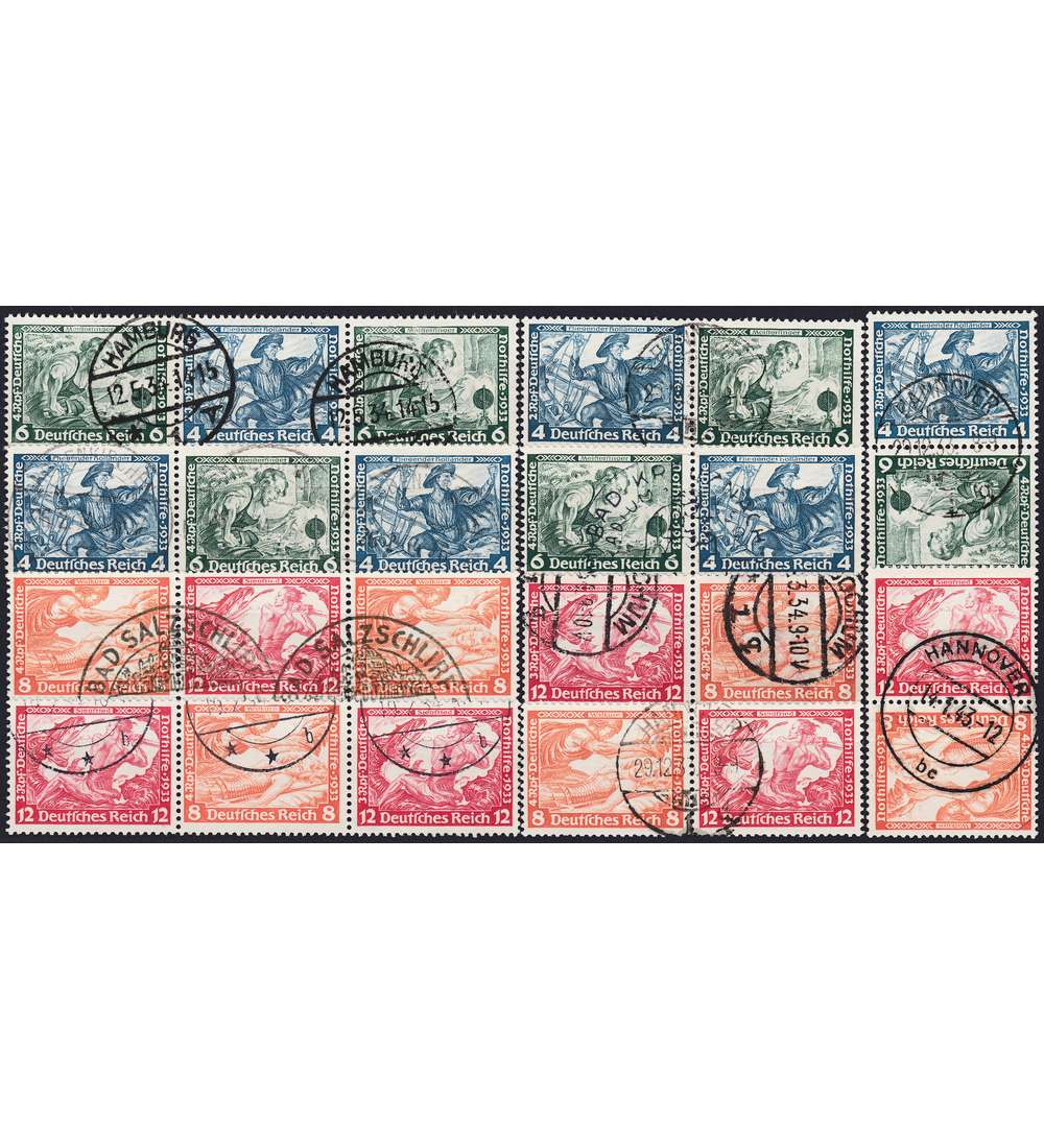 Deutsches Reich Zusammendrucke Wagner gestempelt