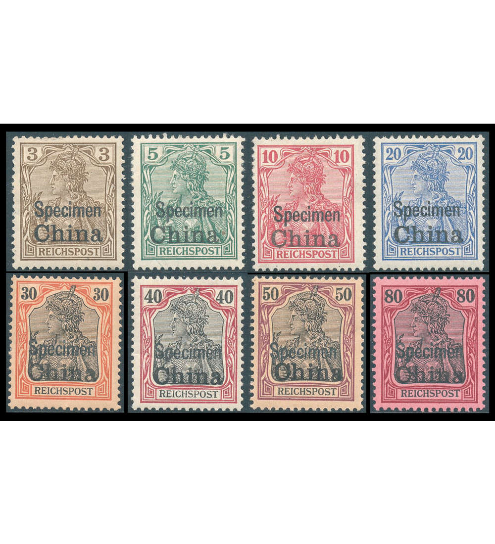 Deutsche Post in China mit Aufdruck Specimen