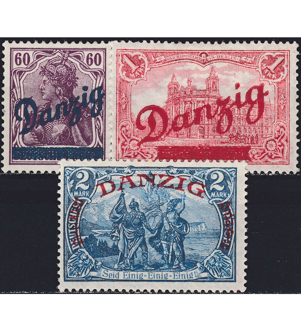 Danzig Nr. 47-49 ungestempelt gepr�ft