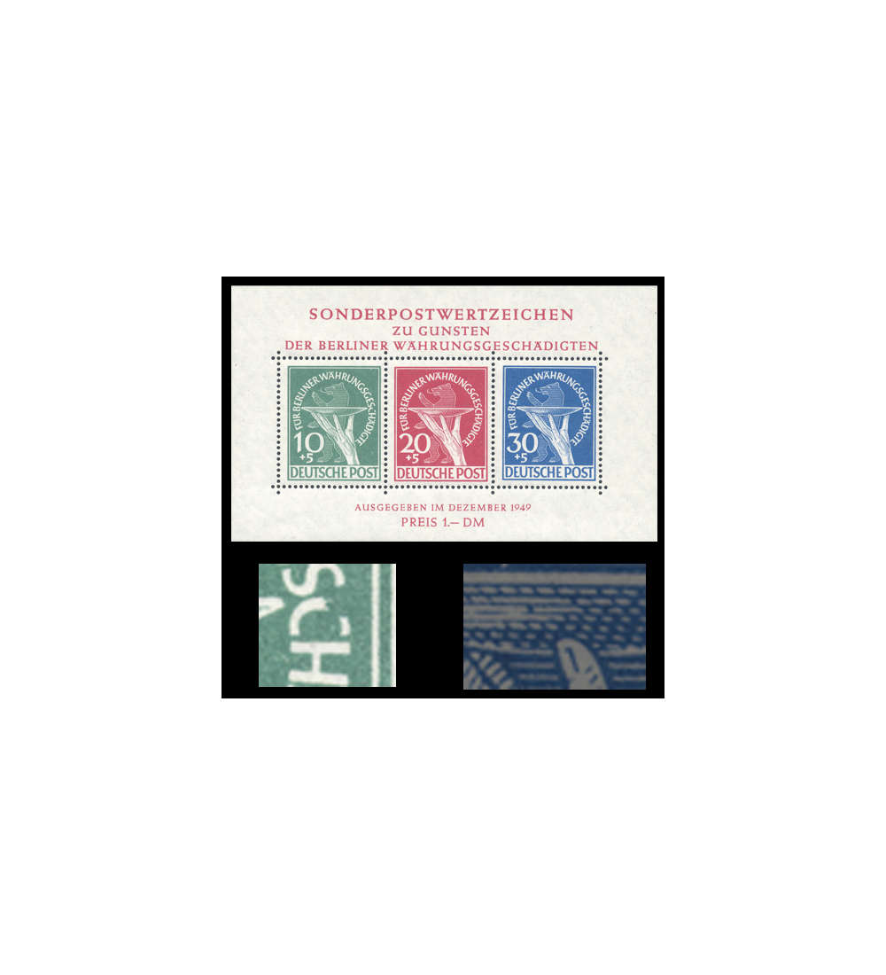 Berlin Block 1 II postfrisch ** mit Fotoattest Schlegel