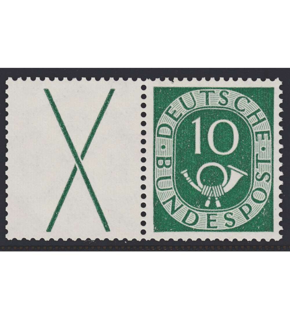 BRD Bund  Zusammendruck W1 postfrisch **   Posthorn (X+10)