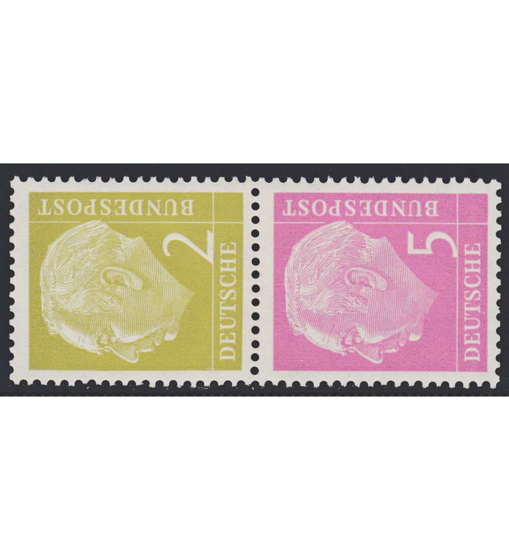 BRD Bund Zusammendruck S17 postfrisch ** Heuss 1955 (2+5)