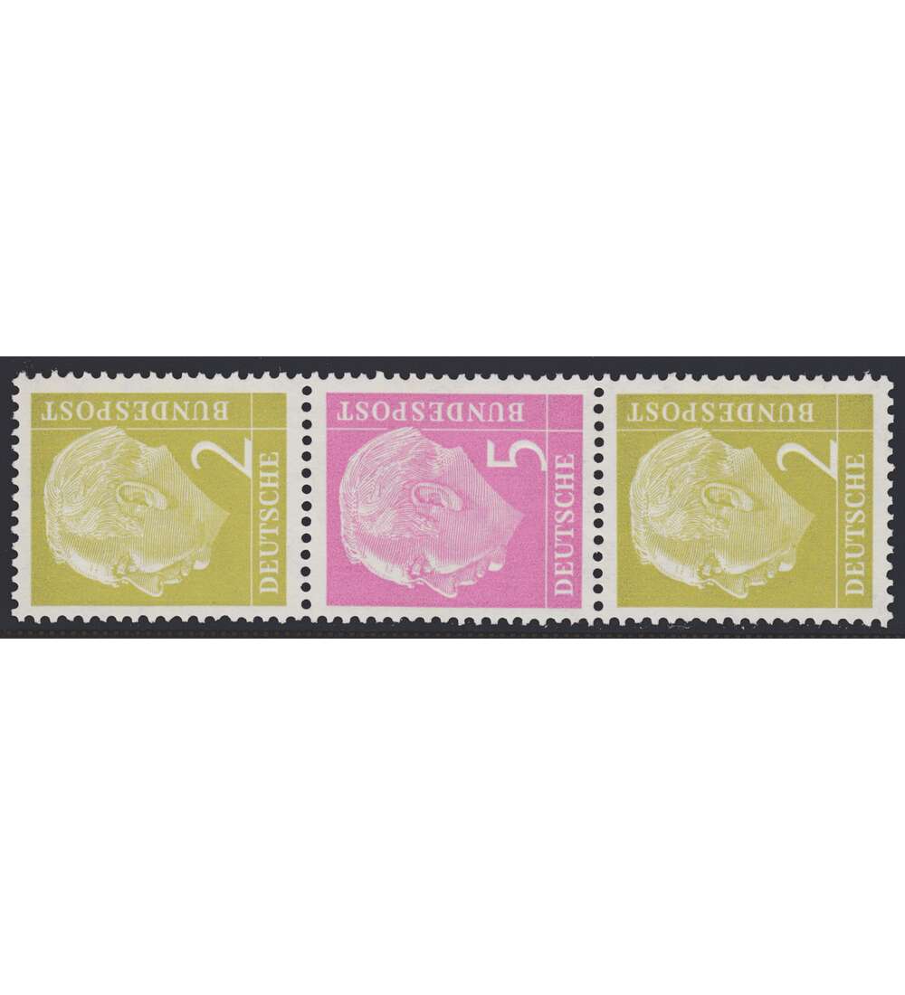 BRD Bund  Zusammendruck S18 postfrisch ** Heuss 1955 (2+5+2)