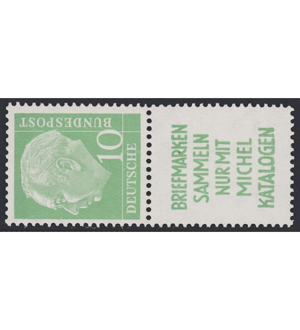 BRD Bund  Zusammendruck S21 postfrisch ** Heuss 1955 (10+R2)