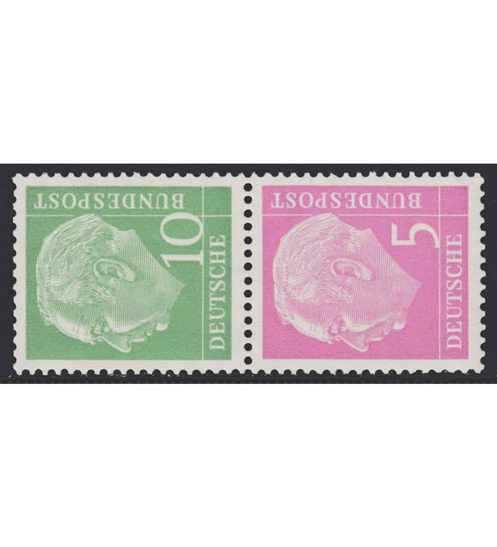 BRD Bund  Zusammendruck S25 postfrisch ** Heuss 1955 (10+5)