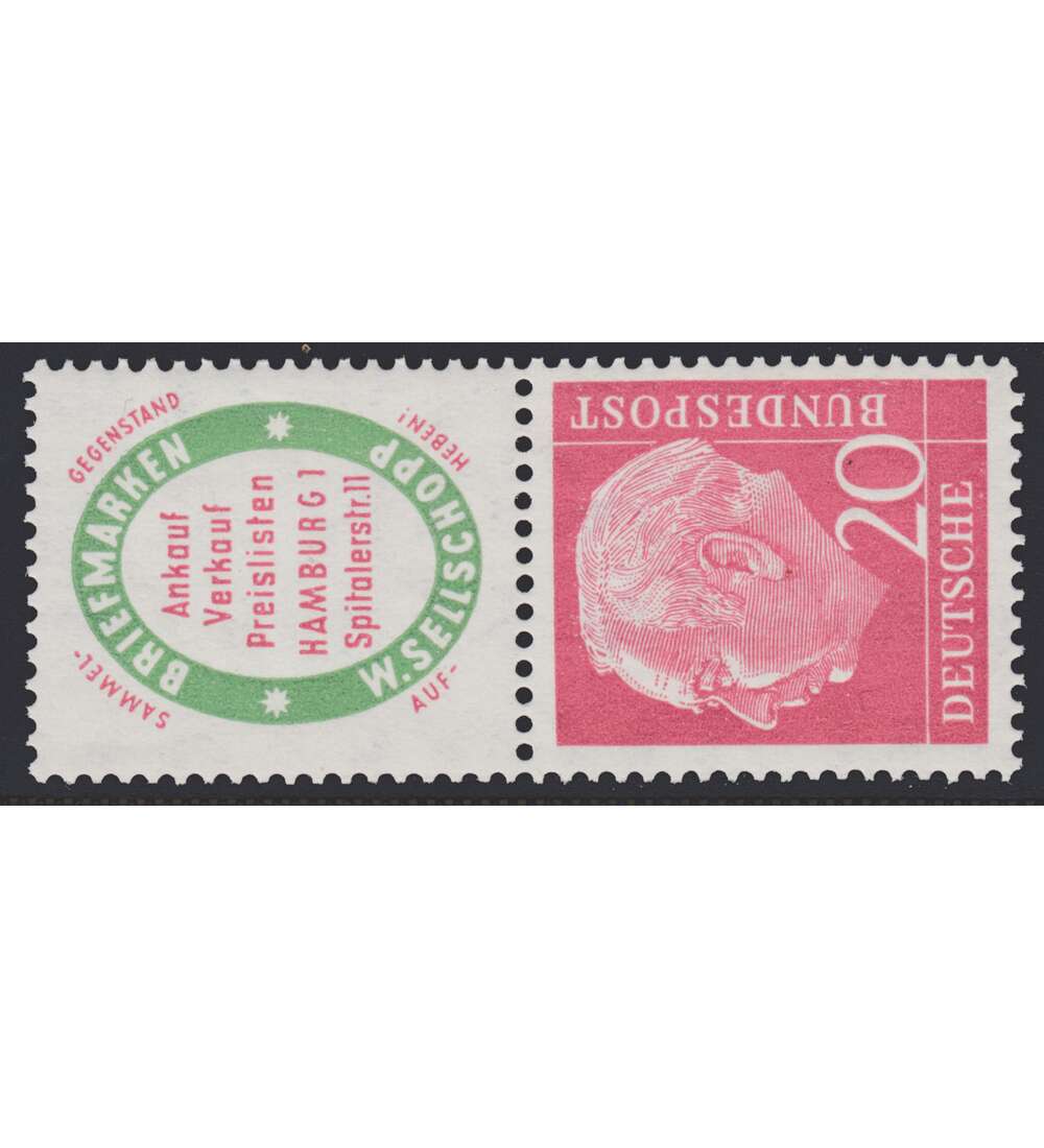 BRD Bund Zusammendruck S31 postfrisch **  Heuss 1955 (R1+20)