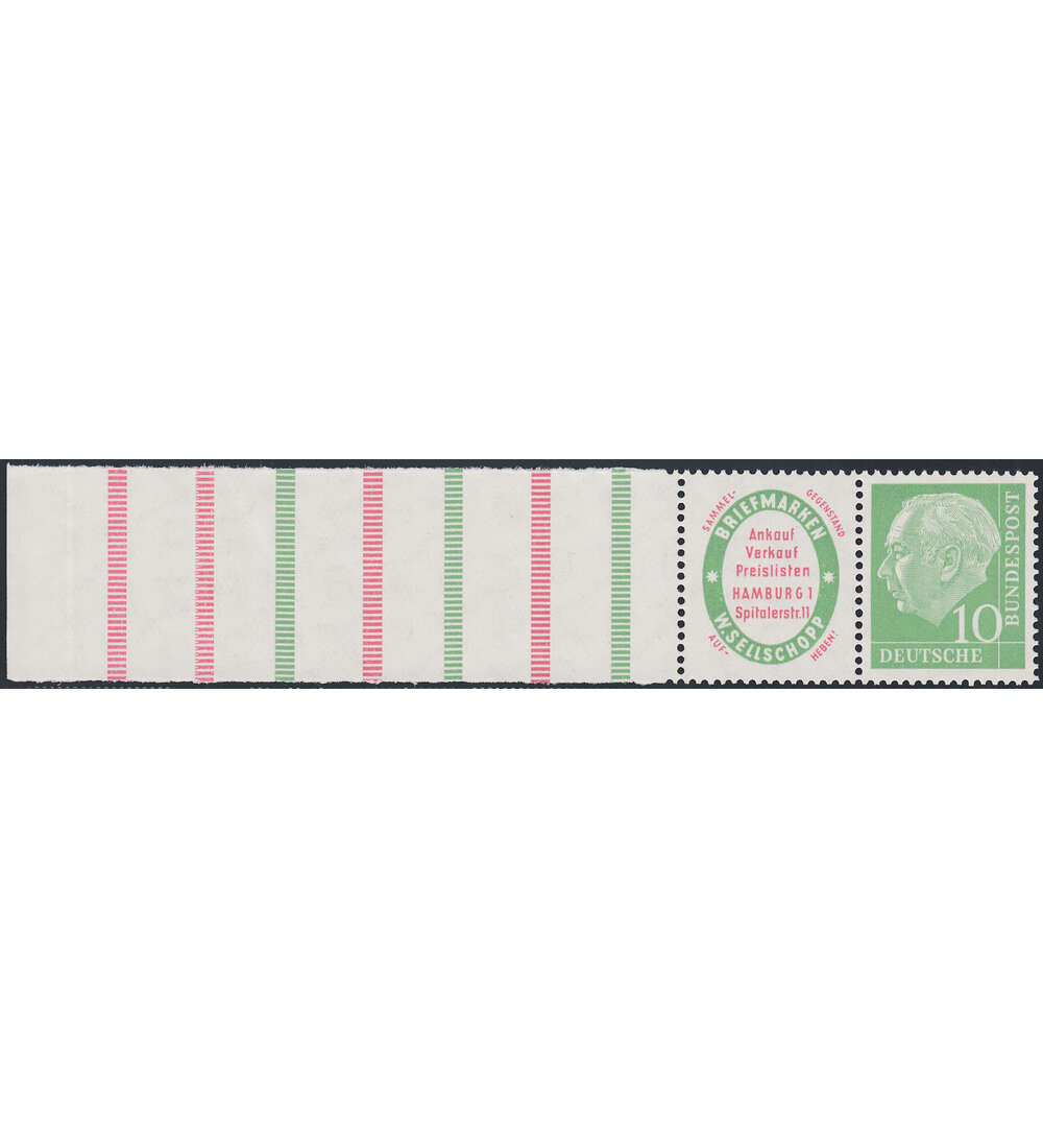 BRD Bund  Zusammendruck RL2 postfrisch **  Heuss 1955 (RL+R1+10)