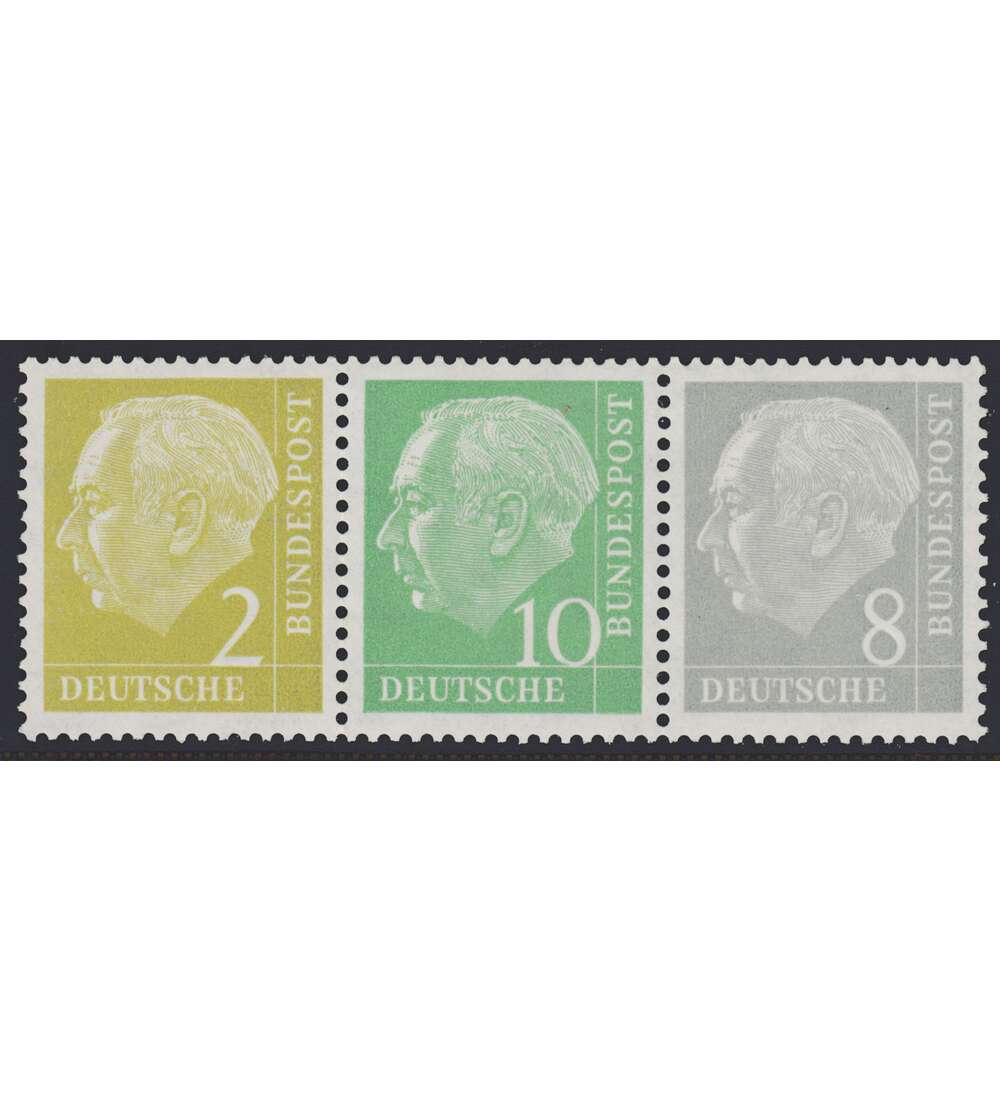 BRD Bund  Zusammendruck W13 postfrisch **  Heuss 1956 (2+10+8)