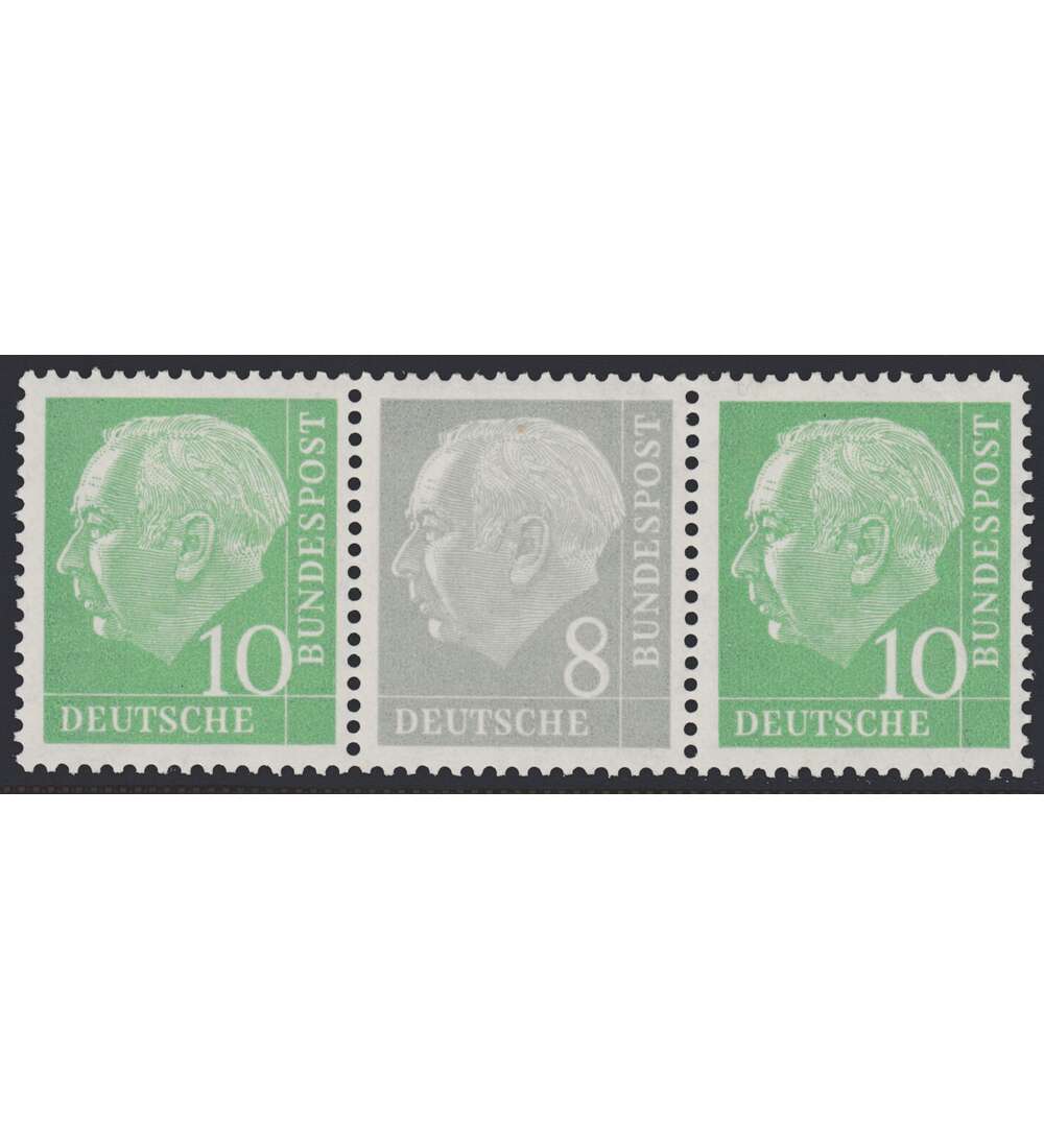 BRD Bund  Zusammendruck W16 postfrisch **  Heuss 1956 (10+8+10)