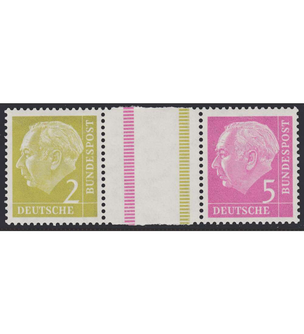 BRD Bund  Zusammendruck WZ11 postfrisch ** Heuss 1956 (2+Z+5)