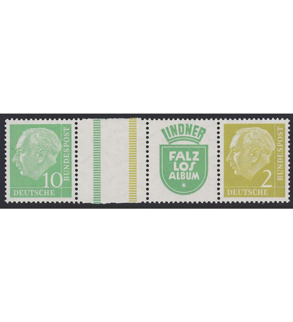 BRD Bund  Zusammendruck WZ13 postfrisch ** Heuss 1956 (10+Z+R5+2)