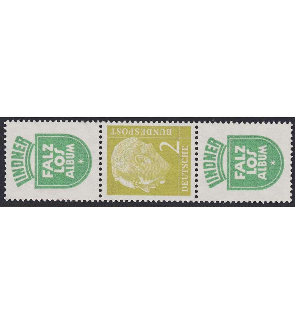 BRD Bund  Zusammendruck S38 postfrisch **  Heuss 1956 (R5+2+R5)