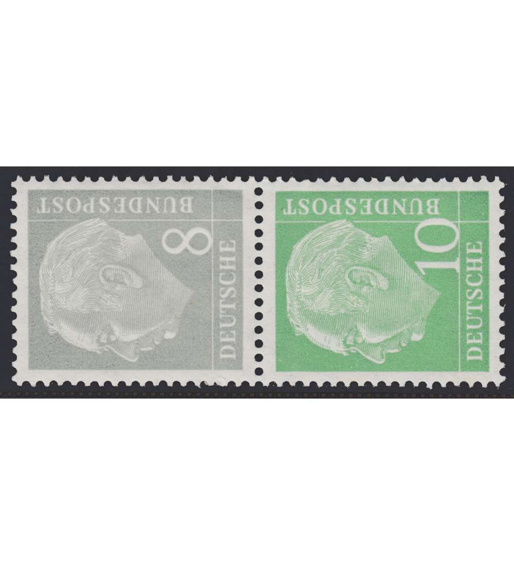 BRD Bund  Zusammendruck S47 postfrisch **  Heuss 1956 (8+10)