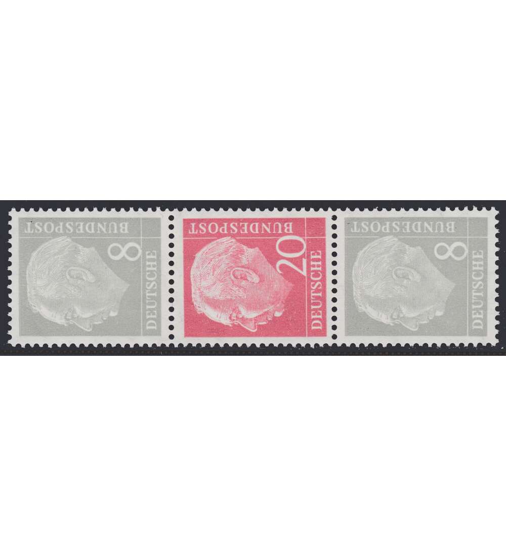 BRD Bund Zusammendruck S50X postfrisch ** Heuss/Ziffer 1958 (8+20+8)