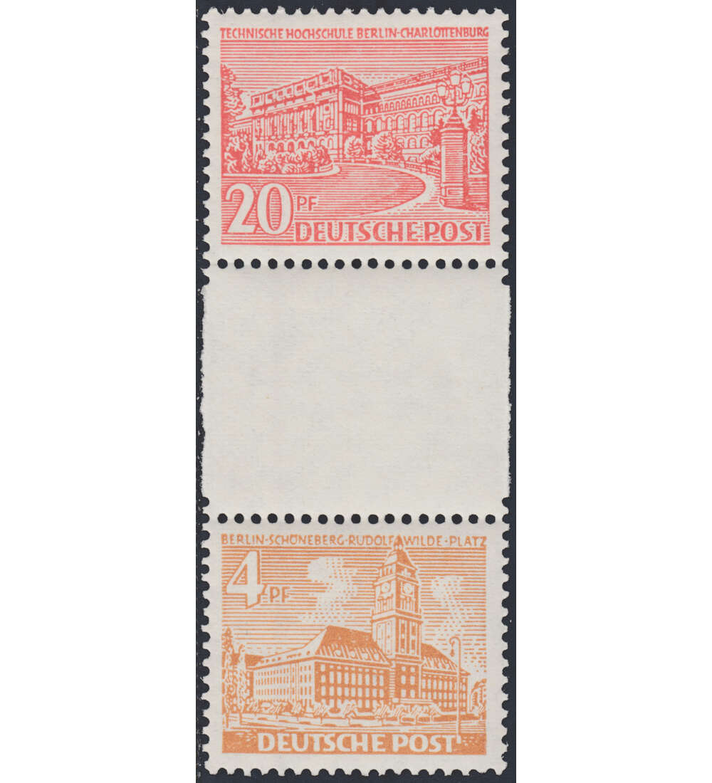 Berlin Zusammendr. SZ3A postf. Bauten 1949 (20+Z+4)