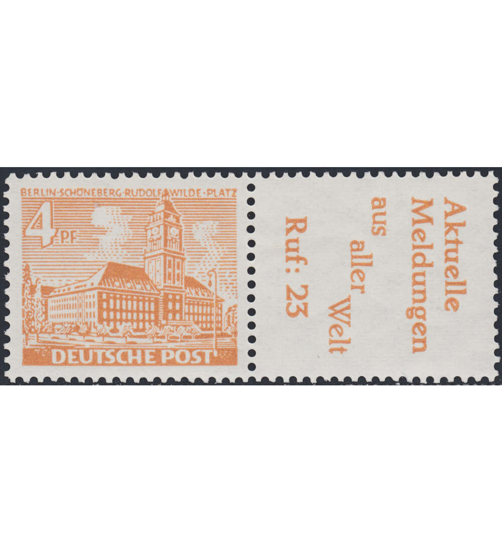 Berlin Zusammendruck W25 postfrisch Bauten 1952 (4+R4)