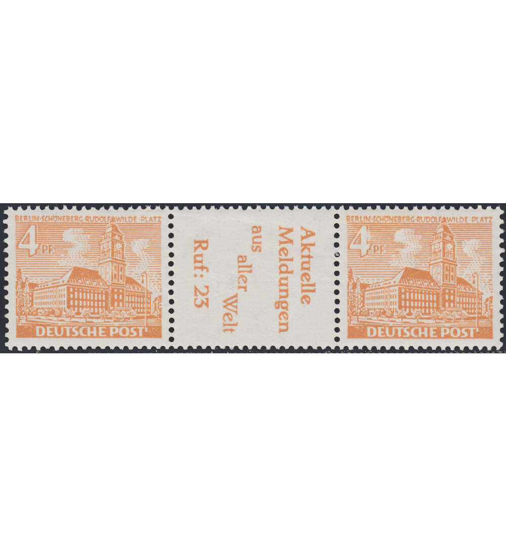 Berlin Zusammendruck W28 postfrisch Bauten 1952 (4+R4+4)