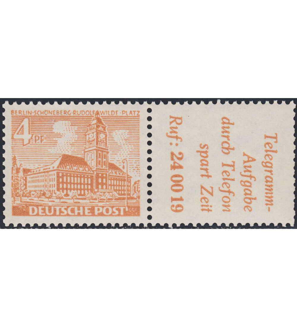 Berlin Zusammendruck W29 postfrisch Bauten 1952 (4+R5)