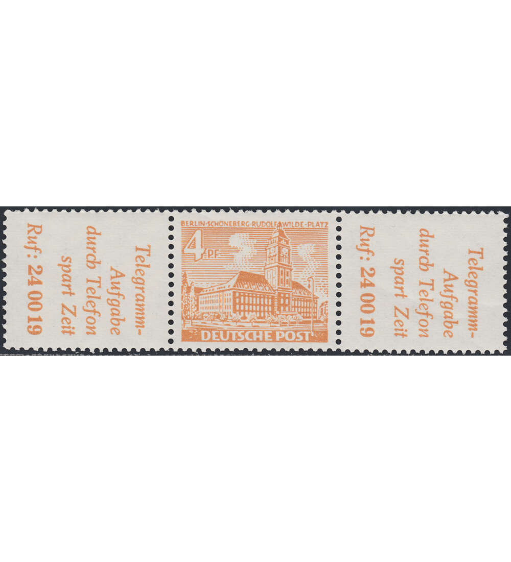 Berlin Zusammendruck W30 postfrisch Bauten 1952 (R5+4+R5)