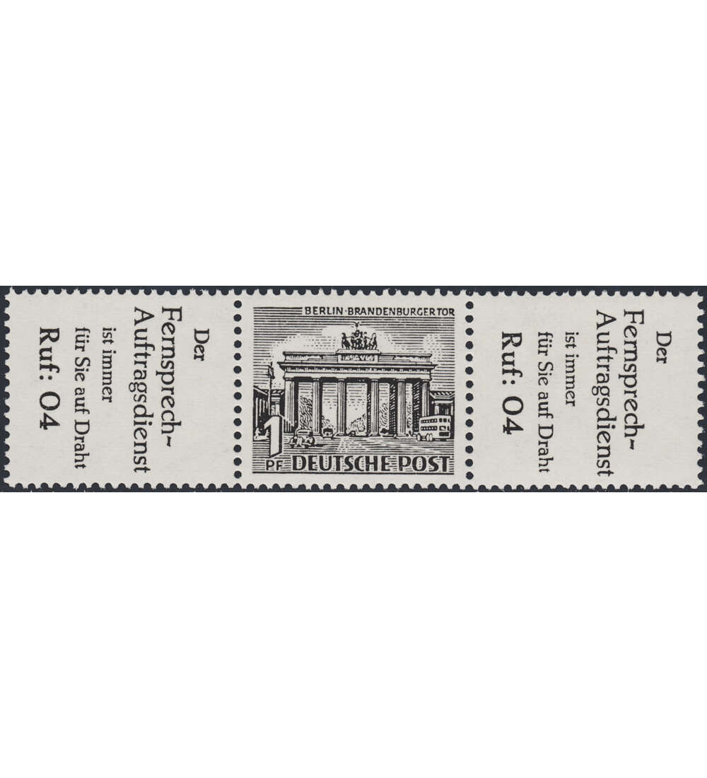 Berlin Zusammendruck W34 postfrisch Bauten 1952 (R6+1+R6)