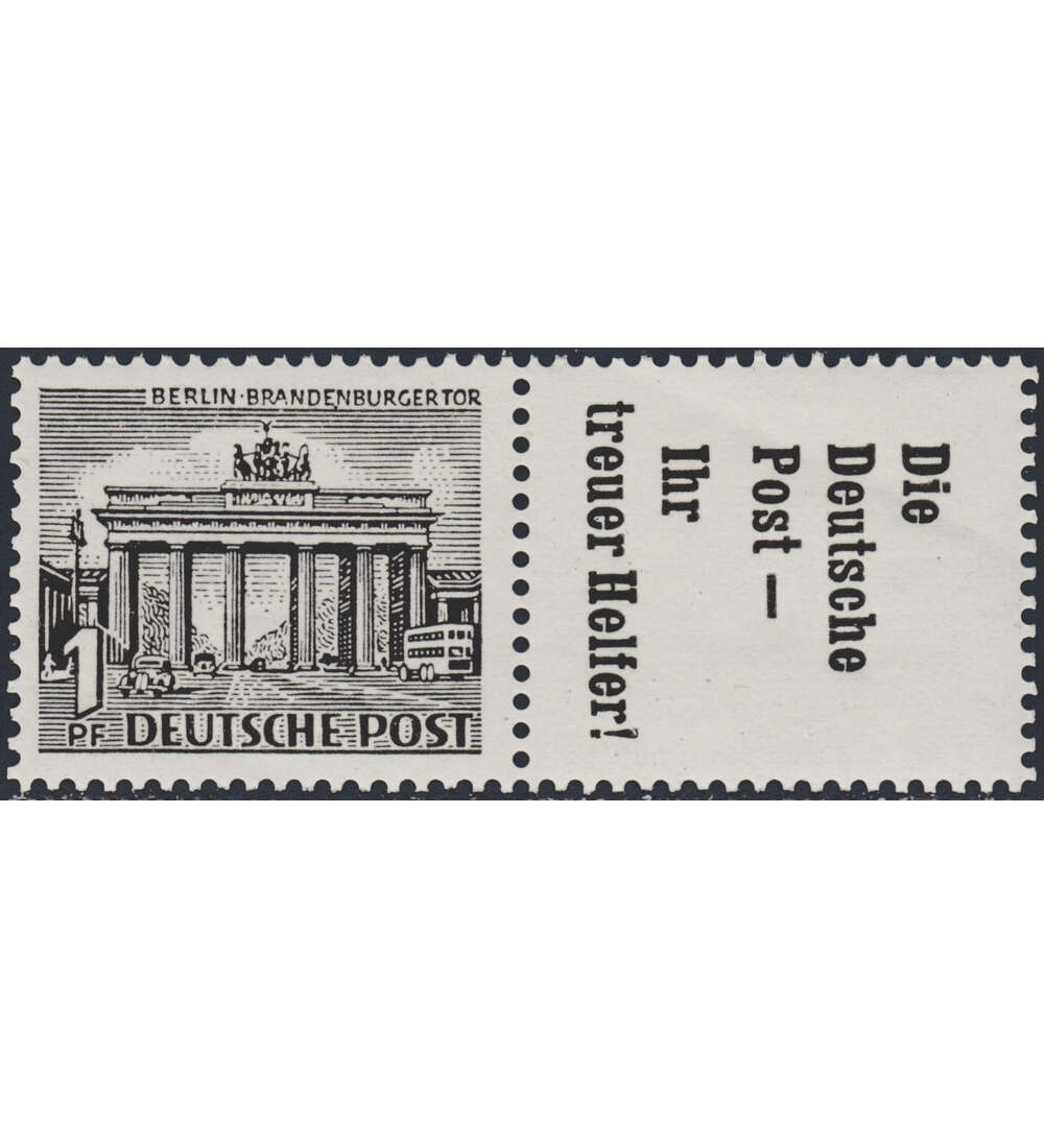 Berlin Zusammendruck W37 postfrisch Bauten 1952 (1+R7)