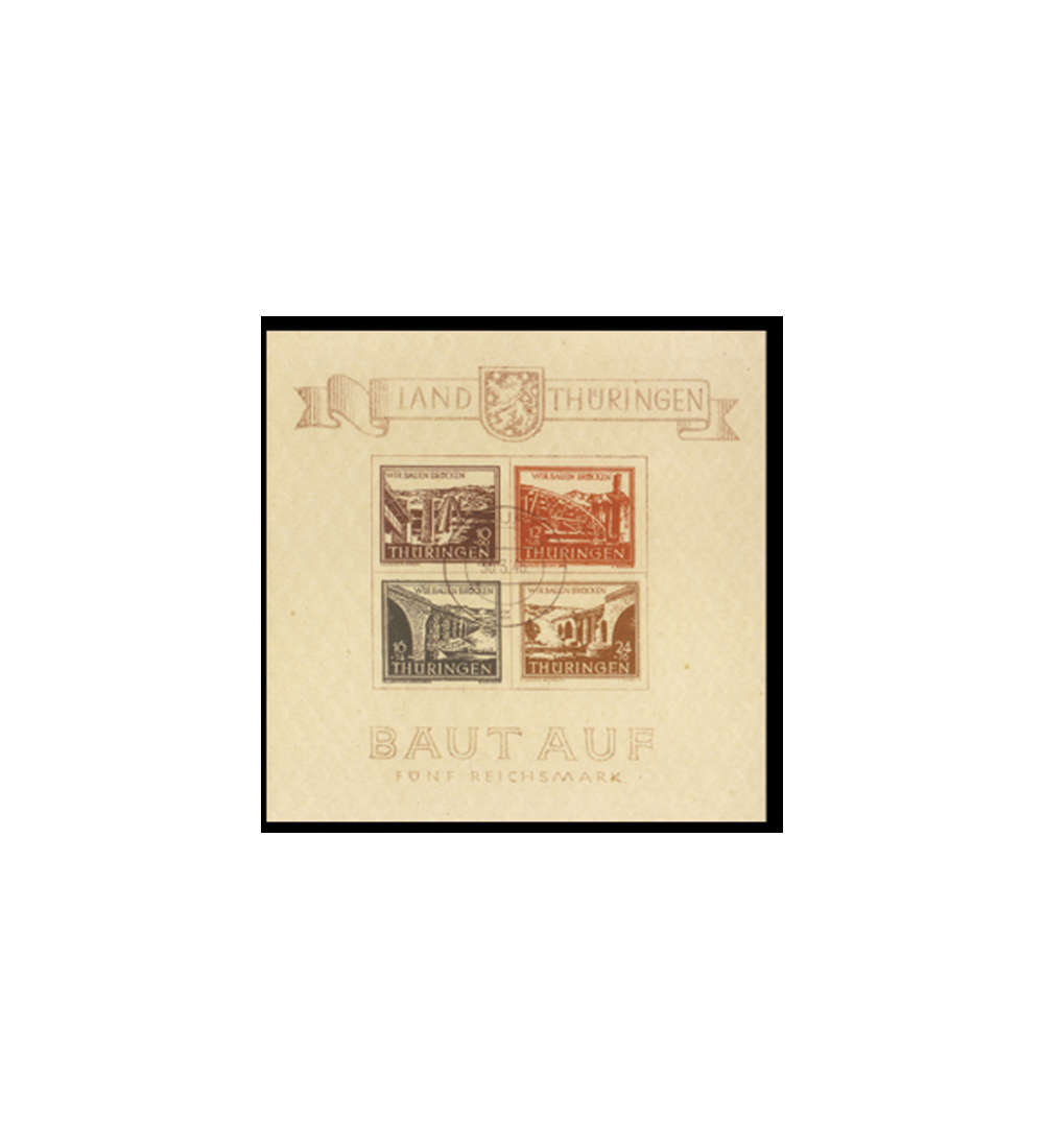 SBZ Block 4 gestempelt         Wiederaufbau