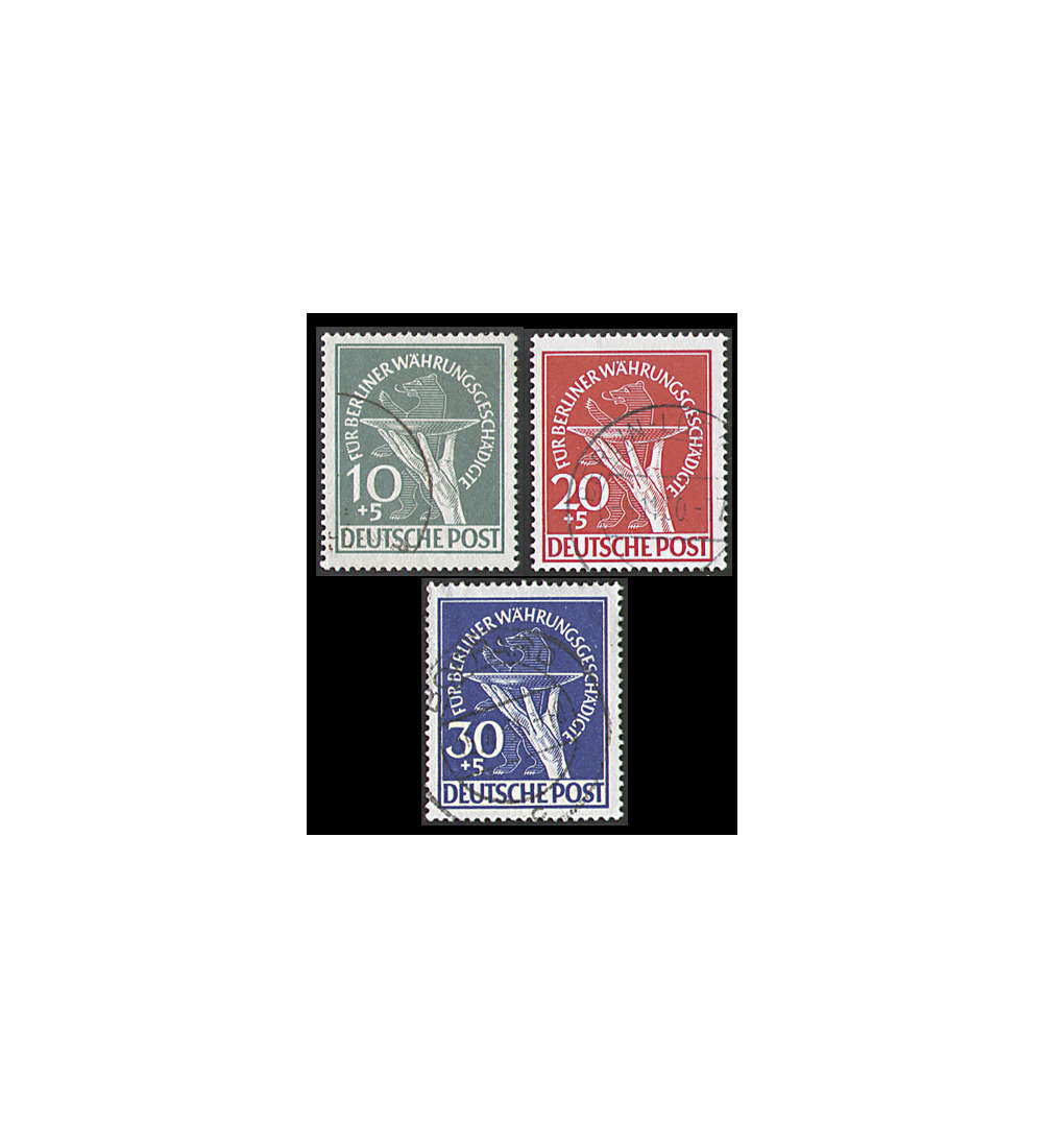 Berlin Nr. 68-70 gestempelt geprft Whrungsgeschdigte