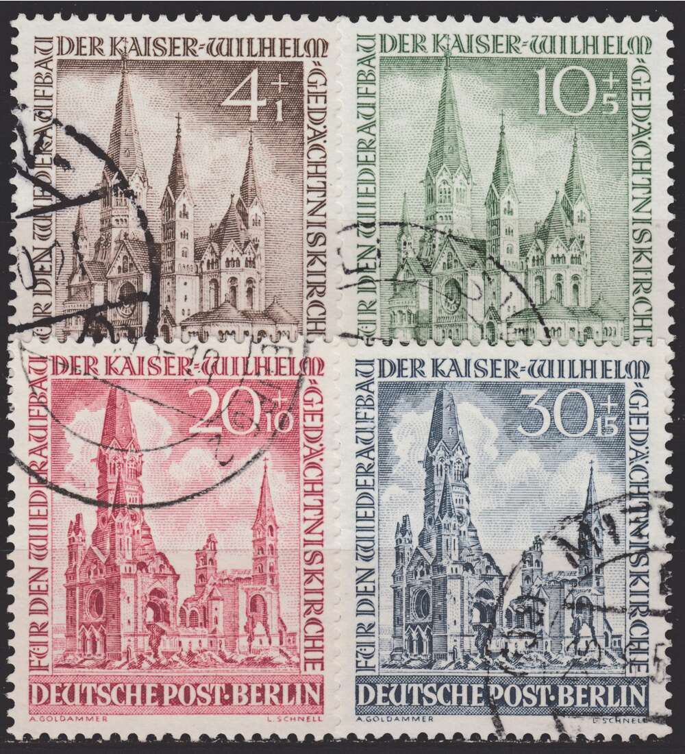 Berlin Nr. 106-109 gest. gepr. Gedchtniskirche