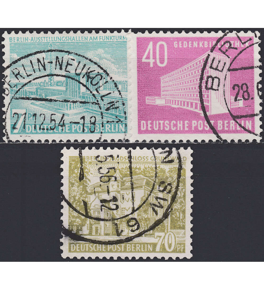 Berlin Nr. 121-123 gestempelt geprft Bauten 1954