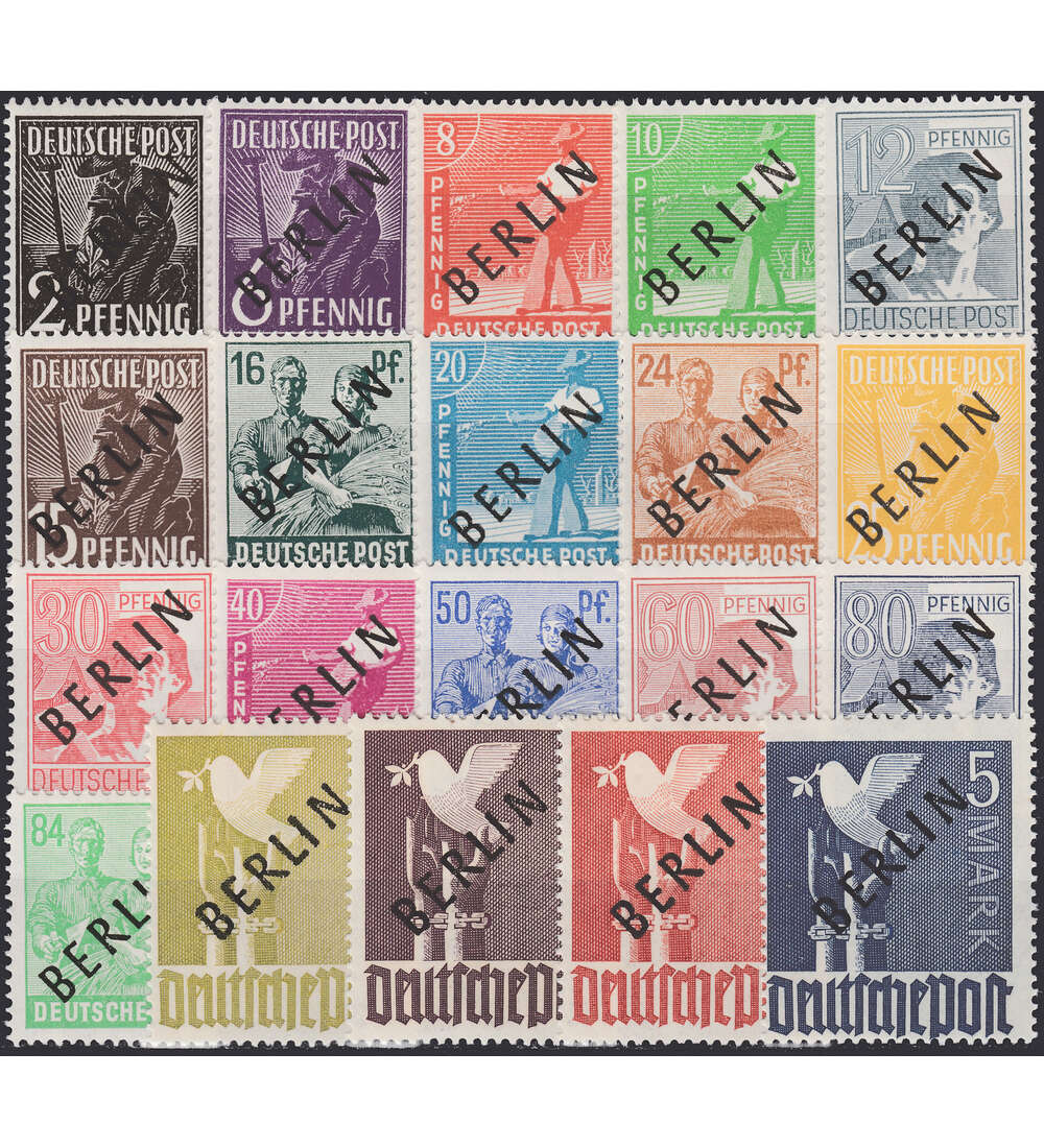Berlin Nr. 1-20 postfrisch Schwarzaufdrucke 1948