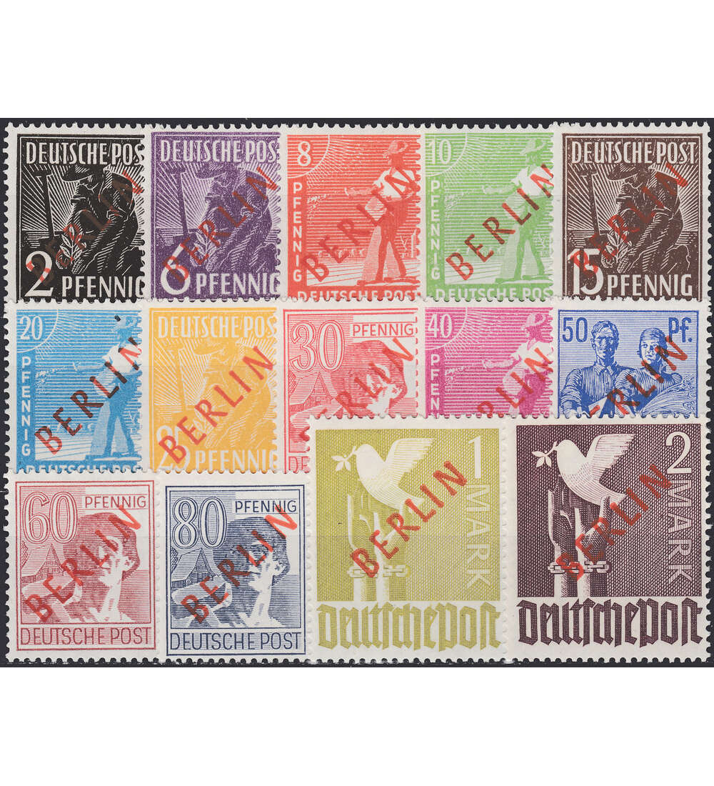 Berlin Nr. 21-34 postfrisch Rotaufdrucke