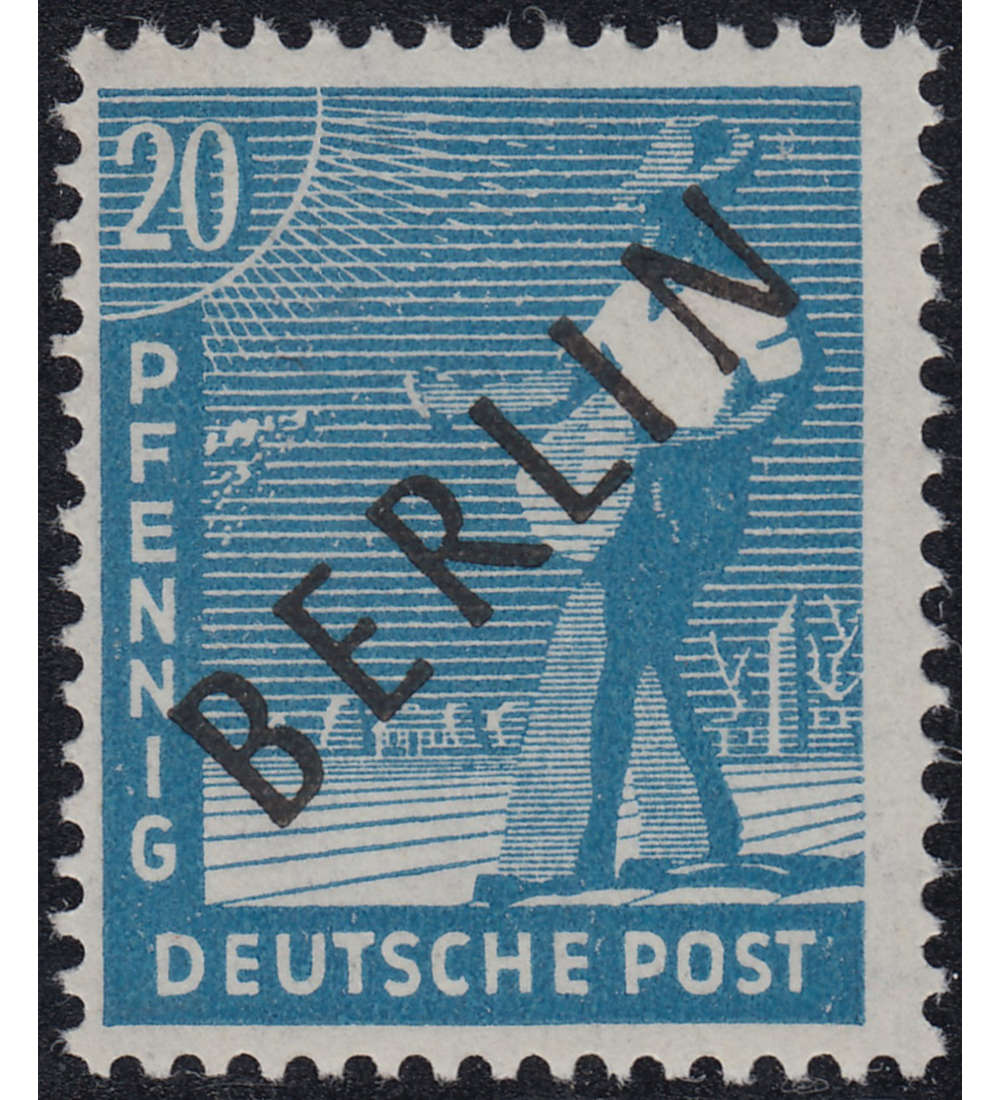 Berlin Nr. 8 postfrisch  geprft 20 Pfg Schwarzaufdruck