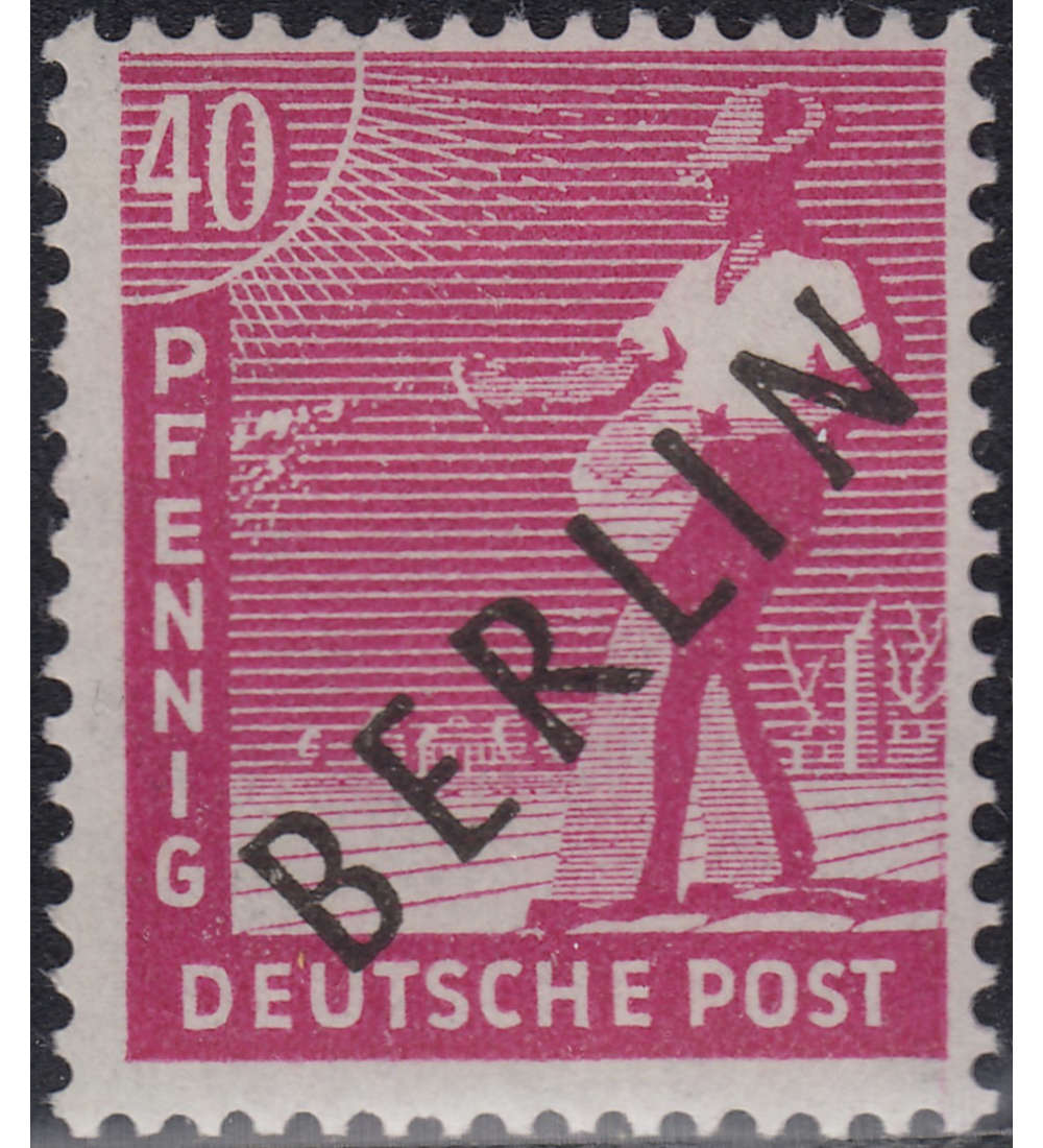 Berlin Nr. 12 postfrisch  geprft 40 Pfg Schwarzaufdruck