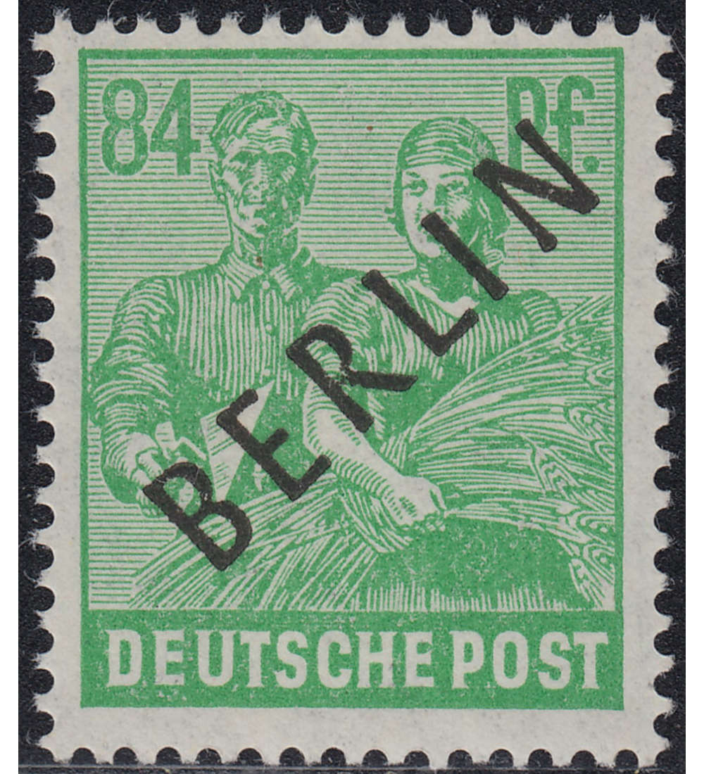Berlin Nr. 16 postfrisch  geprft 84 Pfg Schwarzaufdruck
